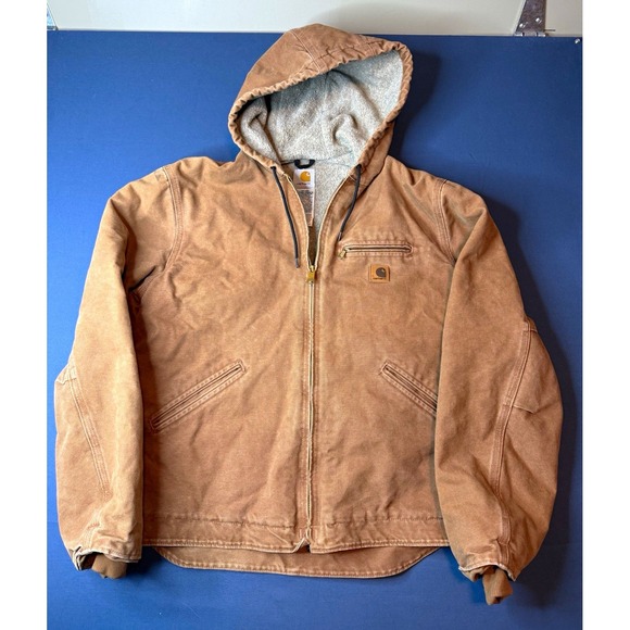 Carhartt Other - Vintage 2005 Carhartt J141 BRN Sierra Jacket Large Regular Sherpa Lined Hooded